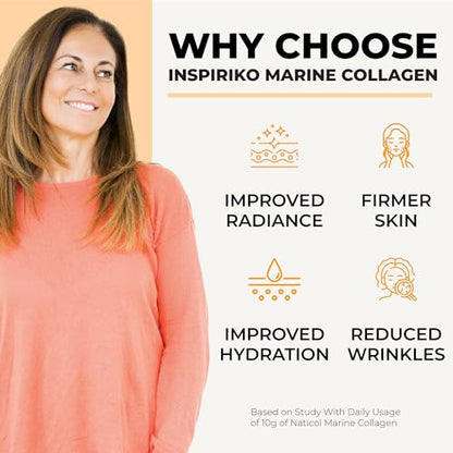 Marine Collagen Powder for Women - Marine Collagen with Hyaluronic Acid, Vitamin C InspirikoUS supplements