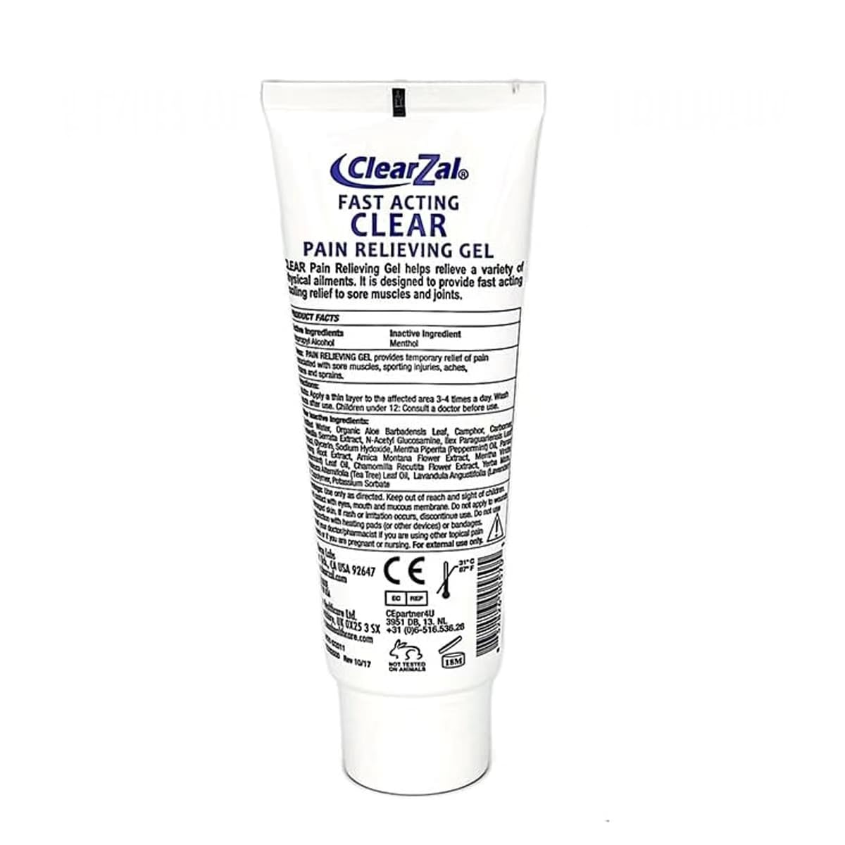 ClearZal Fast Acting Clear Pain Relieving Gel with Cooling Cryotherapy, Boswellia and Glucosamine for Sore Muscles and Joints, Soothing Cooling Gel 3.4 oz ClearzalAu supplements
