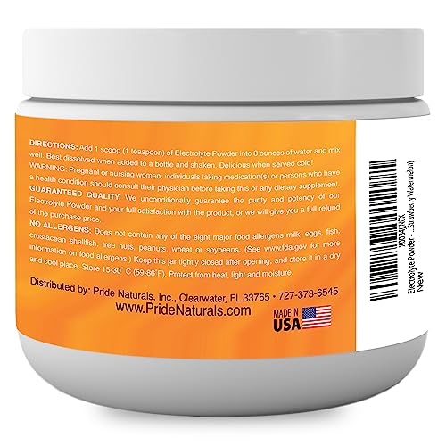 Electrolyte Powder - Refreshing Workout Recovery Electrolytes, Sugar Free, Gluten Free Pride Naturals, IncUS supplements