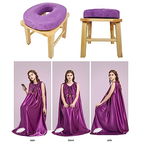 ElasignShopo Yoni Seat Kit, Wooden Vaginial Steaming Stool Chair Set with Gown for Feminine ElasignShopoAu supplements