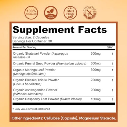 Freshly Moms Healthy Organic Lactation and Postpartum Support | Increased Breast Milk Freshly MomsUS supplements