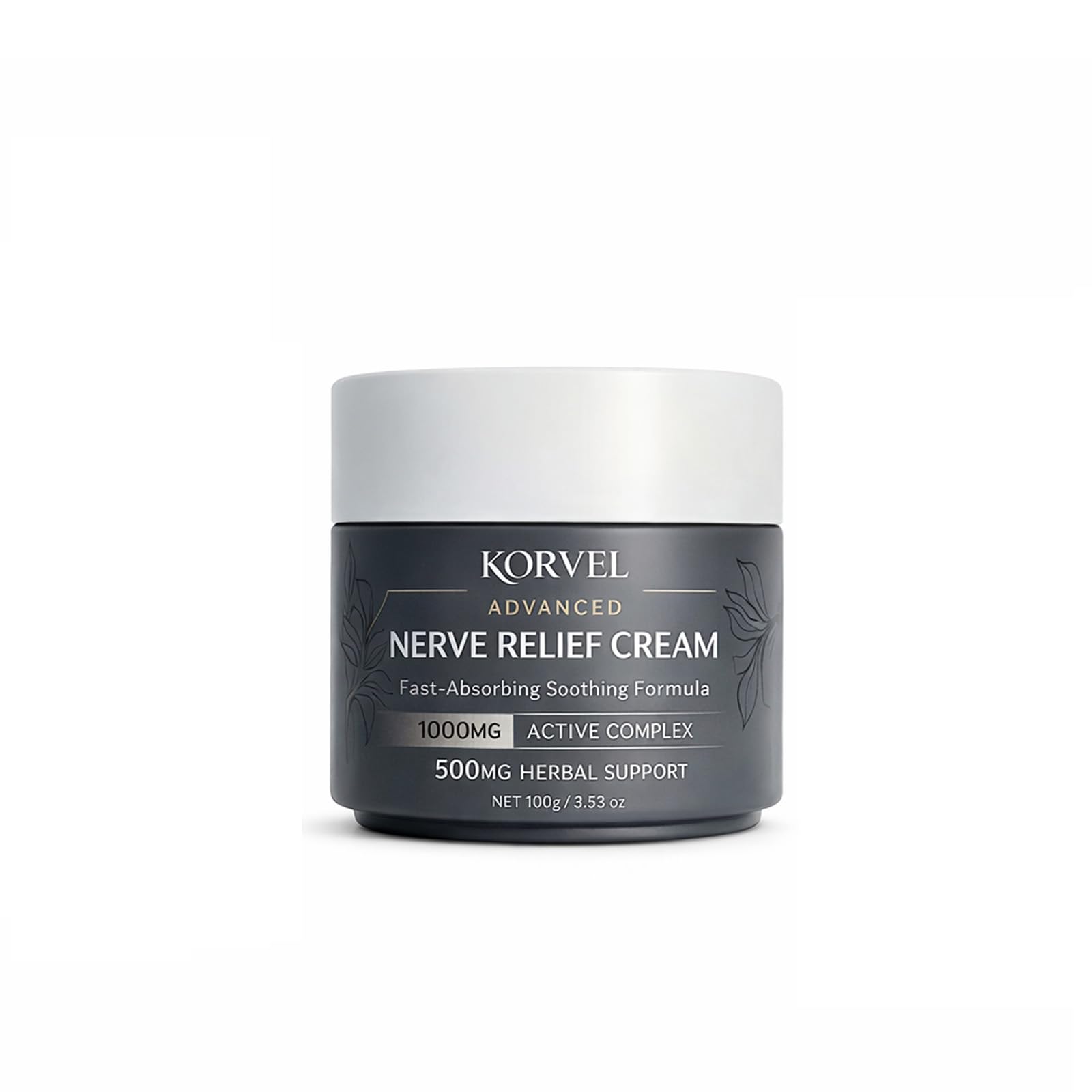 Saphily KORVEL Nerve Relief Cream 1000mg Active Blend, Fast Absorbing Soothing Cream with Herbal Support, 3.53 oz SaphilyAu supplements