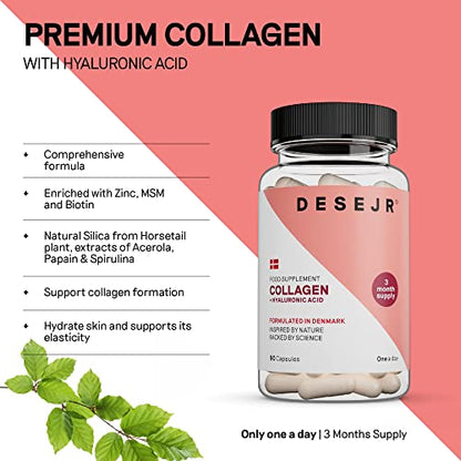 DESEJR Collagen & Hyaluronic Acid 90 Capsules (3 Months) DESEJRUS supplements