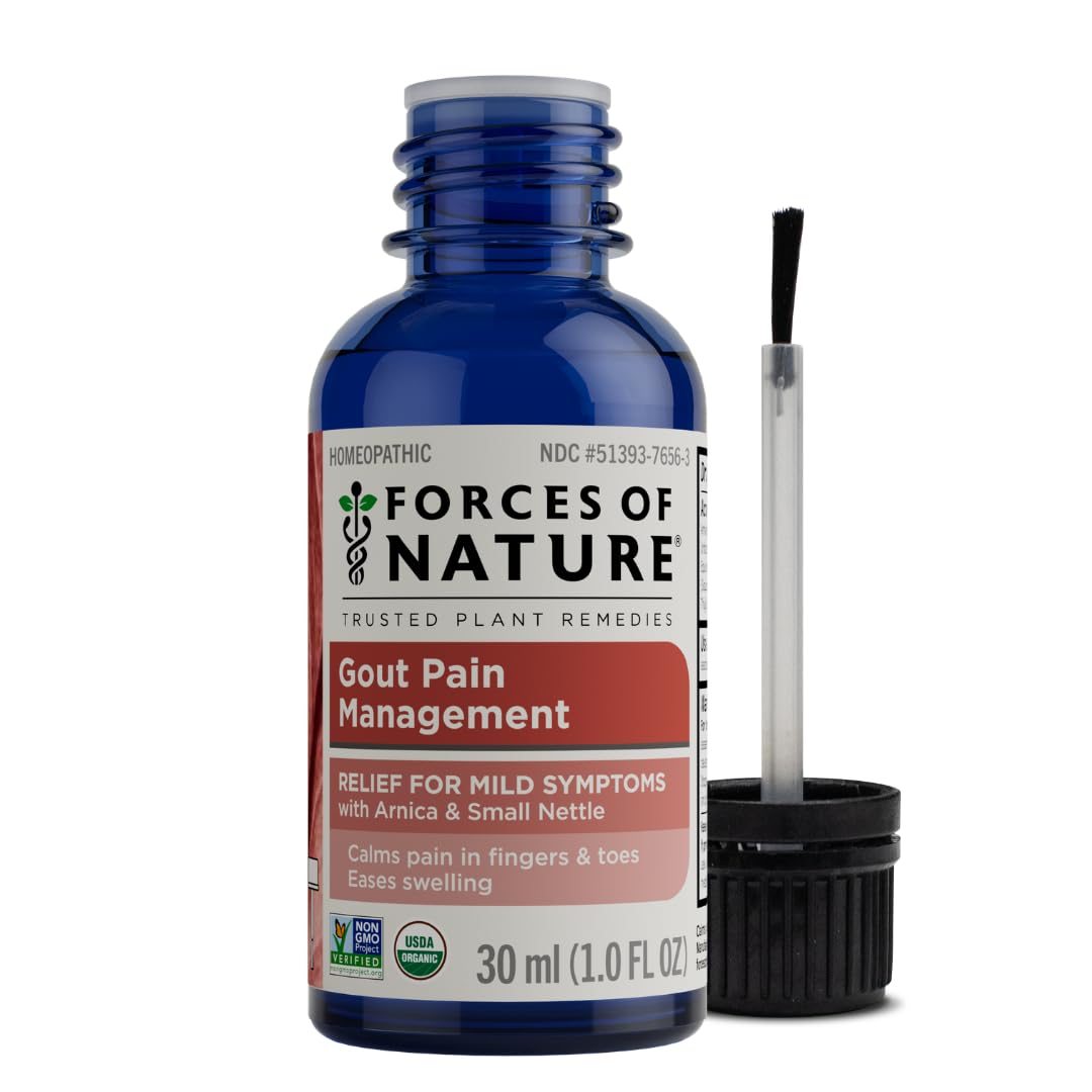 Forces of Nature Natural Organic Gout Relief for Feet, Toes, Hands, Joints, Topical Rollerball, Fast Acting Support for Inflammation, Discomfort, and Burning Pain, Non-GMO, 1 Fl Oz Forces of NatureAu supplements
