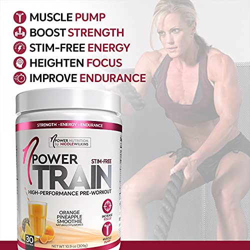 nPower Nutrition-Train Pre-Workout for Women, Orange Pineapple, 30 Servings, Stimulant nPower NutritionAu supplements