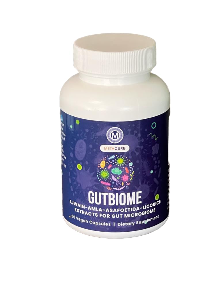 Metacure GutBiome – Liposomal Extracts of Ajwain, Licorice, Amla & Asafoetida – Advanced Digestive Support Formula – Vegan, Non‑GMO, Gluten‑Free – 60 Capsules MetacureAu supplements