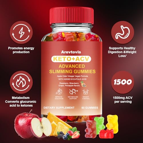 Arevtovis Apple Cider Vinegar Gummies - Boost Energy, Detox & Support Gut Health ACV ArevtovisUS supplements