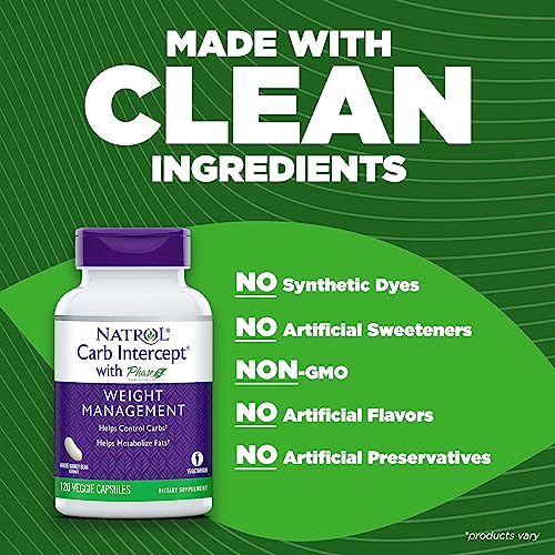 Natrol Carb Intercept with Phase 2 Carb Controller Capsules, White Kidney Bean Extract NatrolUS supplements
