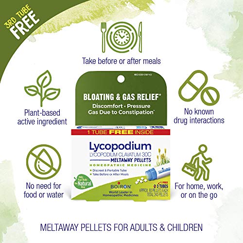 Boiron Lycopodium Clavatum 30C Homeopathic Medicine for Relief from Bloating, Gas Relief BoironAu supplements