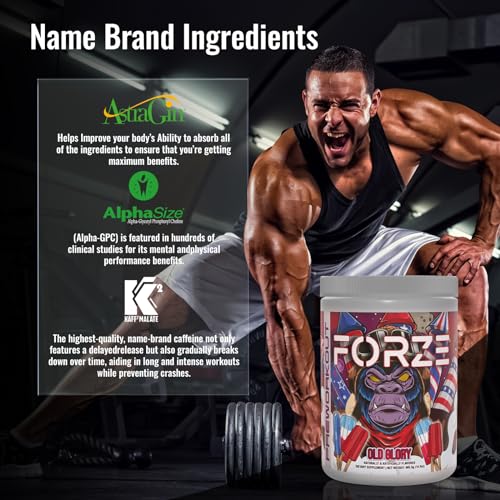 Forze Pre Workout Powder, Beta Alanine, L-Taurine & Dual-Source Caffeine for Sustained ForzeUS supplements