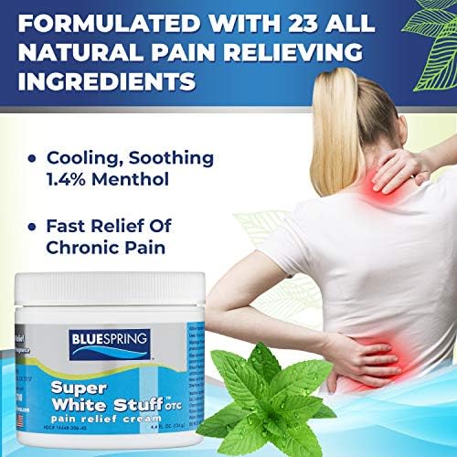 Back Pain Relief Cream with Emu Oil - Super White Stuff Natural Pain Reliever -Topical Cream for Muscle and Joint Pain Relief - Experience Sore Muscle Relief in 5 Minutes - 4 oz Emu TherapyAu supplements