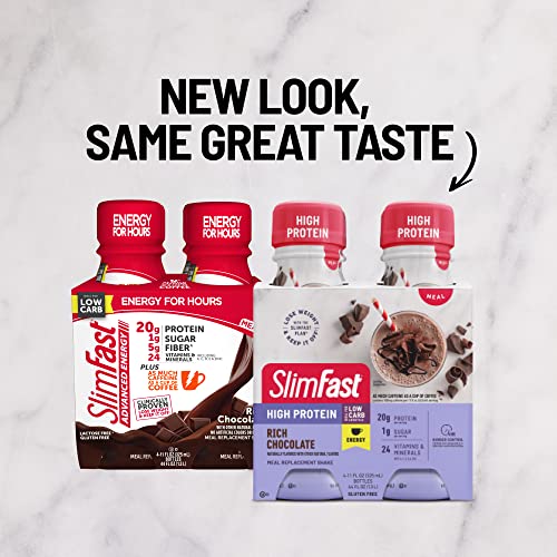 SlimFast Advanced Energy High Protein Meal Replacement Shake, Rich Chocolate, 20g SlimFastUS supplements