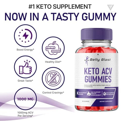(3 Pack) Belly Blast Keto ACV Gummies, Belly Blast Keto + ACV Gummies Advanced Weight FyvusUS supplements