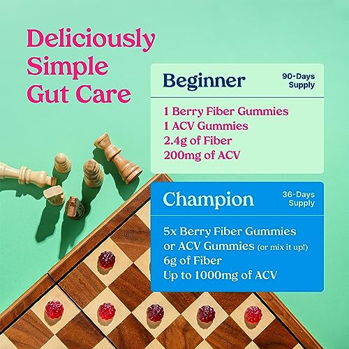 Poop Like a Champion Super Fiber Gummies 6g Fiber - Apple Cider Vinegar & Berries 2 Flavors Poop Like a ChampionAu supplements