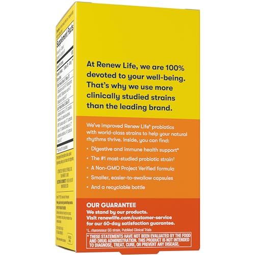 Renew Life Everyday Probiotic Capsules, Daily Supplement Supports Urinary, Digestive Renew LifeUS supplements