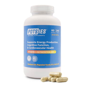 Potsies POTS Supplement Vitamin & Nutraceutical Mix Capsules for Pots Syndrome | POTS Management Essentials | 240 Capsules - 30 Day Supply PotsiesAu supplements