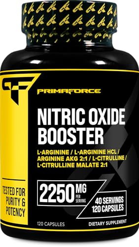 Primaforce Nitric Oxide Booster (2,250mg, 120 Capsules) - 40 Servings of Our High Potency PrimaforceAu supplements