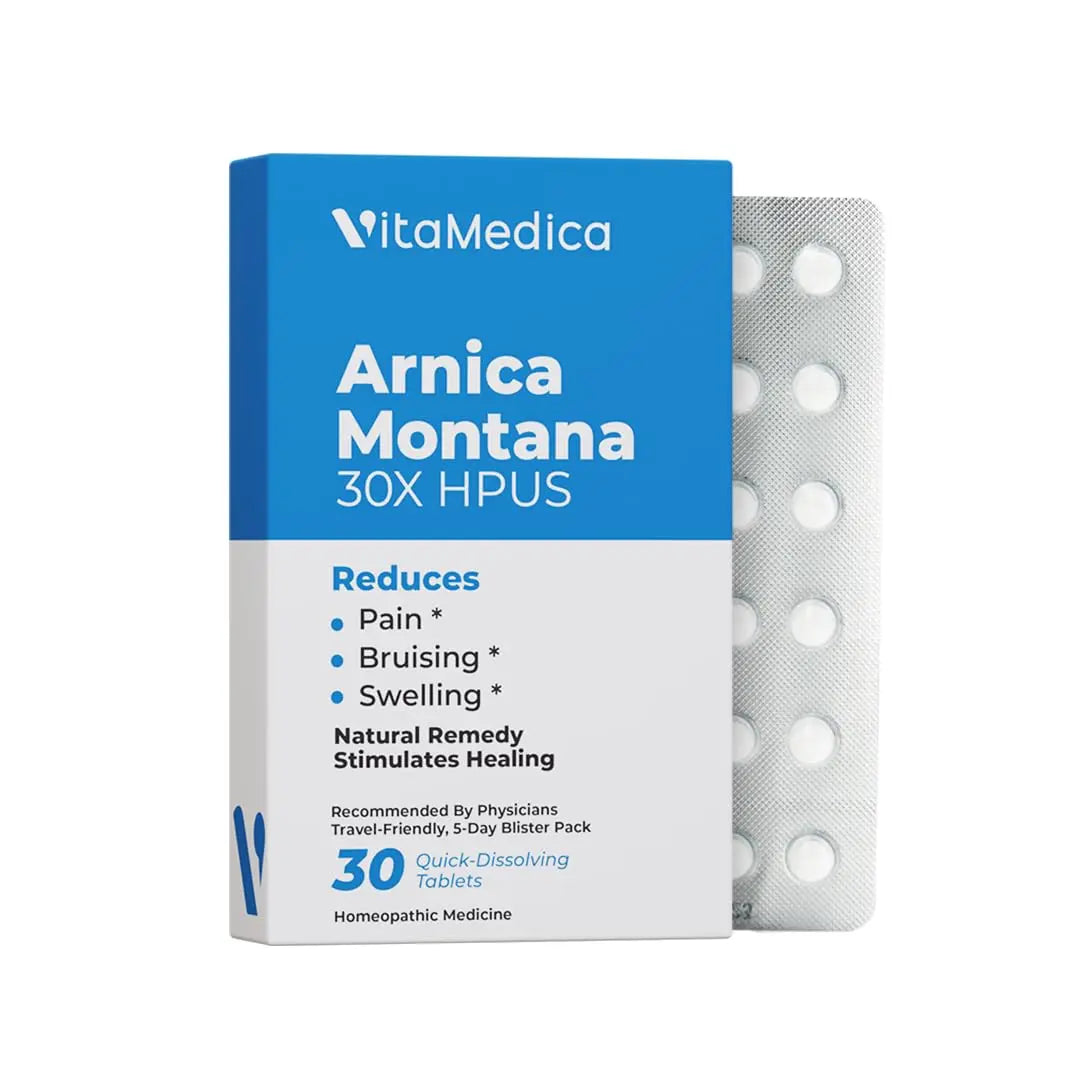 Arnica Montana 30X HPUS, Clinical Grade, Quick Dissolve Tablets, Five-Day Recovery Pack for Pain and Bruise Relief After Surgery or Injury, Natural Healing, Gentle on The Stomach - 30 Count VitaMedicaAu supplements