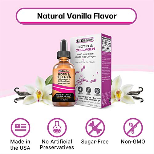 SBR Nutrition Biotin and Collagen Liquid Drops Daily Food Supplement, Vitamins SBR NutritionAu supplements