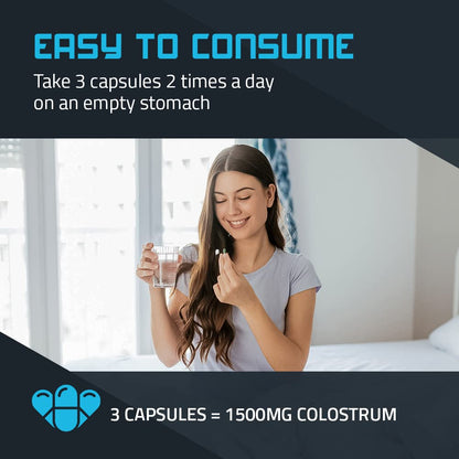 TBR Labs Pure Bovine Colostrum 180 Capsules - Antibiotic and Hormone Free - USA Source TBR LabsUS supplements