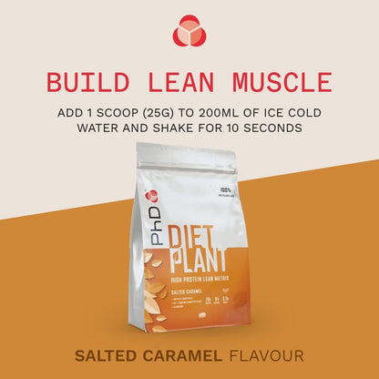 PhD Nutrition Diet Plant, Vegan Protein Powder Plant Based, Salted Caramel PhDUS supplements
