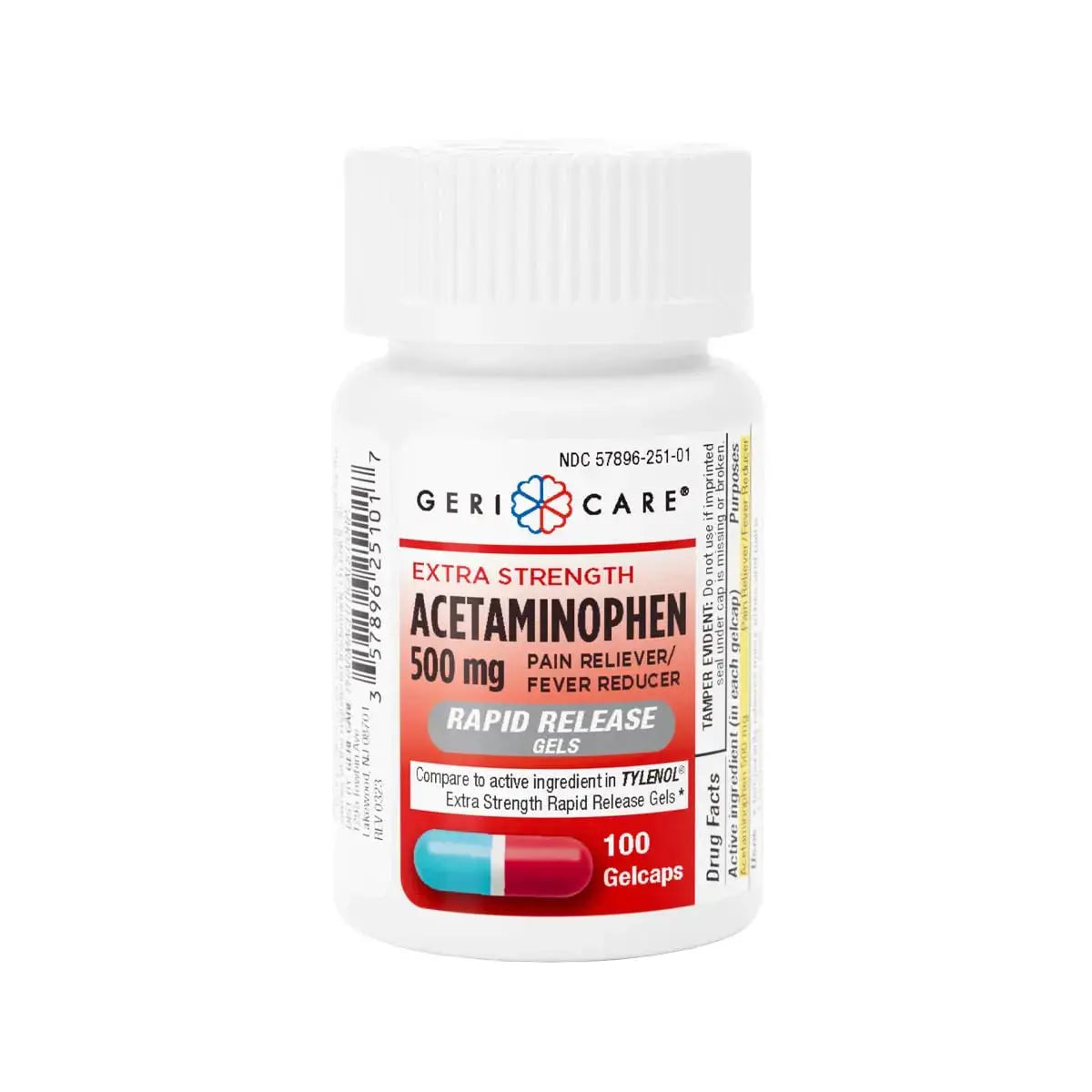 Extra Strength Rapid Release Pain Relief Gelcaps, 100count GeriCareAu supplements