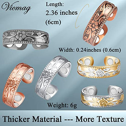 Vicmag Copper Magnetic Ring for Women, Lymphatic Drainage Ring Ladies Fingers Thumb VicmagUS supplements