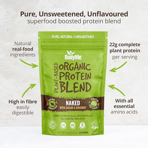 BodyMe Organic Vegan Protein Powder Blend, Cacao Coconut - Unsweetened, Low Carb BodyMeAu supplements