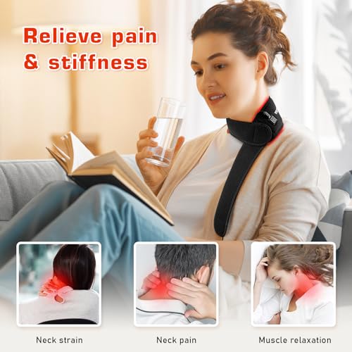 Red Light Therapy Belt for Neck, Near Infrared Light Therapy Belt Wearable Infrared Neck Wrap ViconorAu supplements