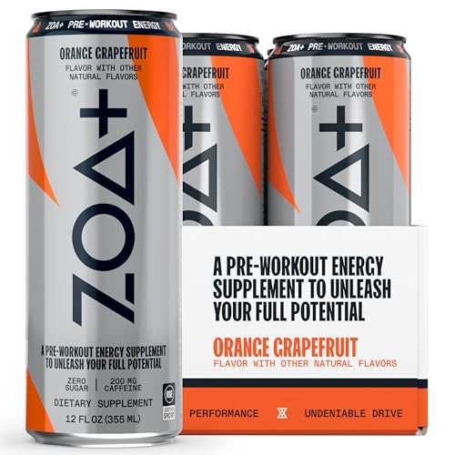 ZOA+ Pre-Workout Sugar Free Energy Drink, Orange Grapefruit - NSF Certified for Sport ZOAUS supplements