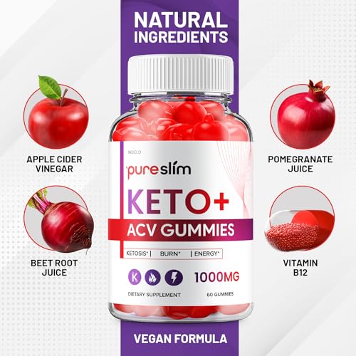 (2 Pack) Pure Slim Keto ACV Gummies - Advanced Formula PureSlim Keto Plus ACV Gummies IndeloAu supplements