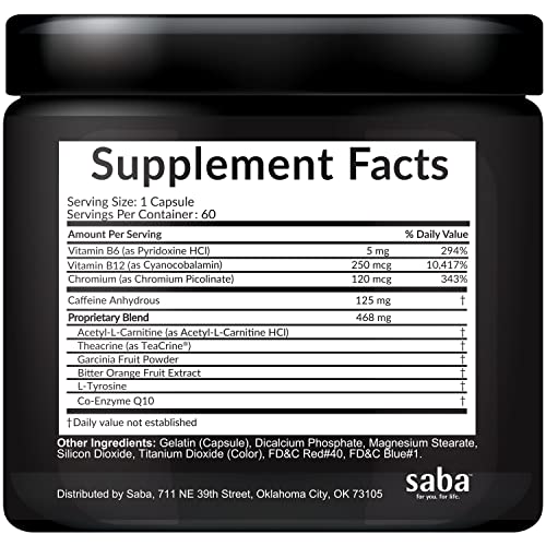 Saba Skinny 5000 -Fat Loss -Weight Loss-Appetite Control -Mild Jitter-Free Energy- Focus SabaAu supplements