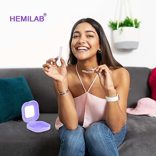 HEMILAB® Retainer Case, Slim Aligner Case with Vent Holes, Compatible with Invisalign HEMILABUS supplements