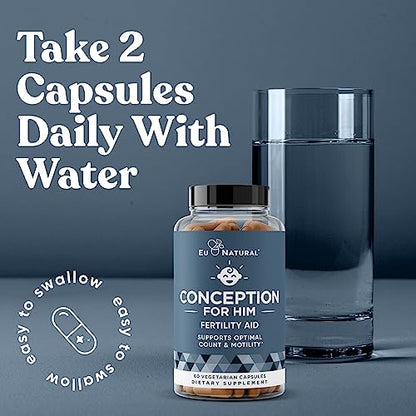 Conception For Him – Fertility Supplements for Men, Male Fertility Booster & Prenatal Eu NaturalUS supplements