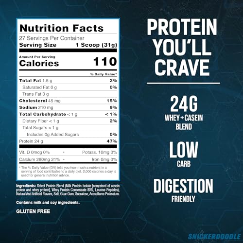 PEScience Select Low Carb Protein Powder, Snickerdoodle, 27 Serving, Keto Friendly PEScienceUS supplements