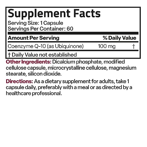 Bronson CoQ10 100 MG High Potency Cellular Energy Production, 60 Vegetarian Capsules BronsonUS supplements