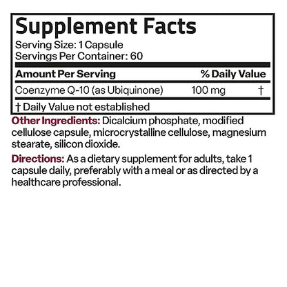 Bronson CoQ10 100 MG High Potency Cellular Energy Production, 60 Vegetarian Capsules BronsonUS supplements