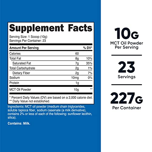 Nutricost Premium MCT Oil Powder .5LBS - Best For Keto, Ketosis, and Ketogenic Diets NutricostAu supplements