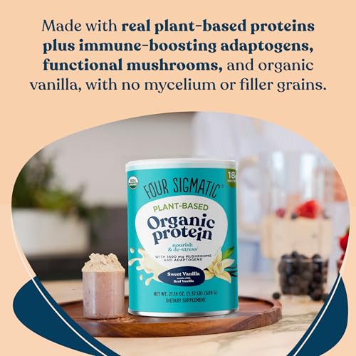 Four Sigmatic Organic Vegan Protein Powder | 18g Plant-Based Protein per Serving Four SigmaticUS supplements