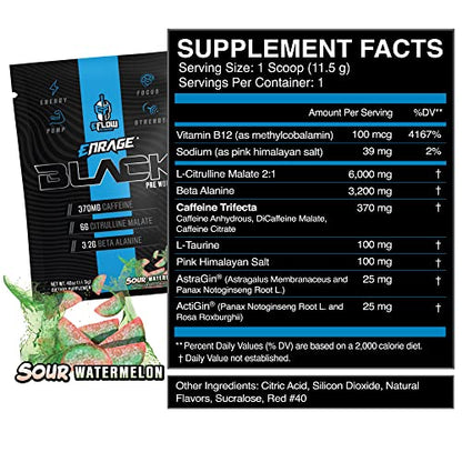 eFlow Nutrition ENRAGE Black Preworkout Sample Packs - Travel Packs - High Stim Energy eFlow NutritionUS supplements