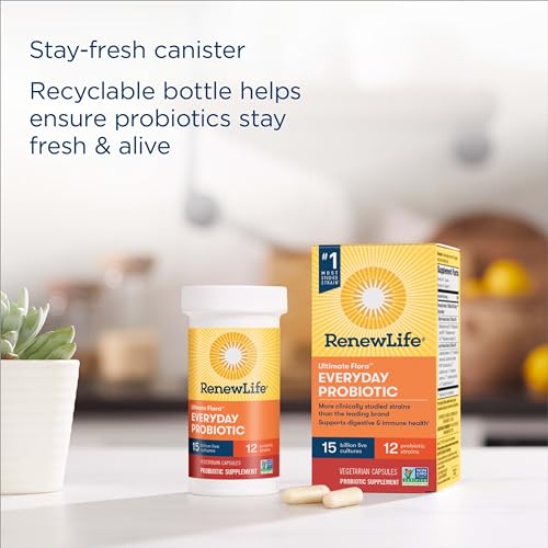 Renew Life Everyday Probiotic Capsules, Daily Supplement Supports Urinary, Digestive Renew LifeUS supplements