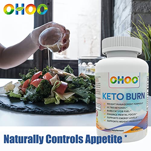 OHOO Keto Burn Weight Loss Supplement 650 Mg - Natural Keto 5 Increases Ability to Burn Fat OHOOUS supplements