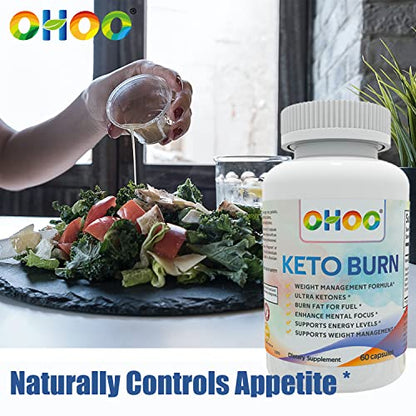 OHOO Keto Burn Weight Loss Supplement 650 Mg - Natural Keto 5 Increases Ability to Burn Fat OHOOUS supplements