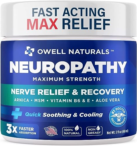 OWELL NATURALS Neuropathy Nerve Relief Cream - Maximum Strength Relief Cream for OWELL NATURALSUS supplements