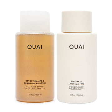 OUAI Detox Shampoo & Fine Hair Conditioner Bundle - Clarifying Shampoo for Build Up, Dirt, Oil, Product and Hard Water & Volumizing Conditioner for Fine Hair (2 Count) OUAIAu supplements