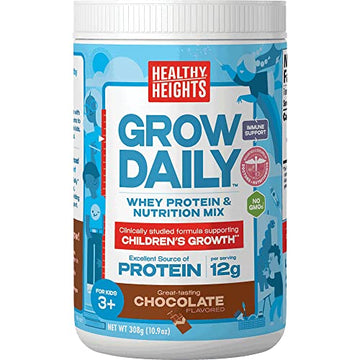 Grow Daily 3+ Shake Mix 7-serving Canister by Healthy Heights - Protein Powder Healthy HeightUS supplements