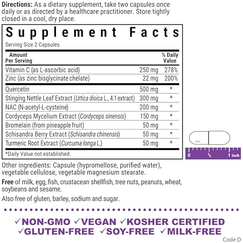 Bluebonnet Nutrition JustBreathe, Seasonal Support*, Non-GMO, Kosher Certified, Gluten-Free, Soy-Free, Dairy-Free, 30 Vegetable Capsules, 15 Servings BlueBonnetAu supplements