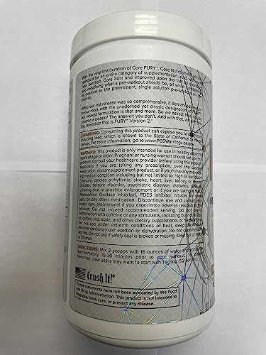 Core Nutritionals Fury V2: Pre-Workout Powder to Maximize Performance in The Gym W/Zum Core NutritionalsAu supplements