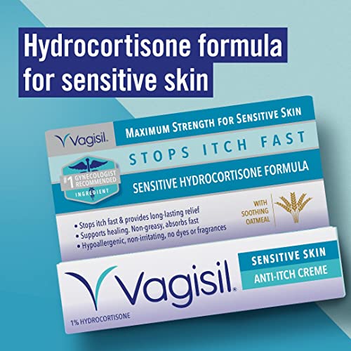 Vagisil Maximum Strength Feminine Anti-Itch Cream for Women, Sensitive Skin Formula with Hydrocortisone VagisilAu supplements