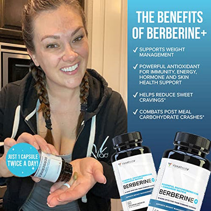 Vitauthority Extra Strength Berberine with Ceylon Cinnamon High Absorption VitauthorityUS supplements